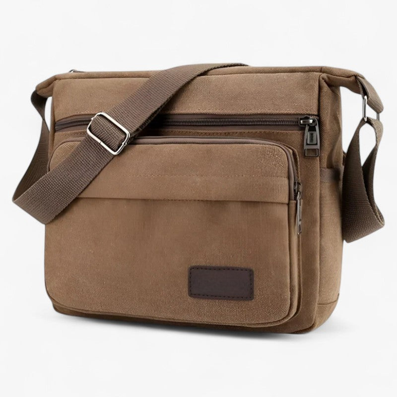 Bags : Sac Bandoulière Homme Multifonction en Toile dans Café de Roselva