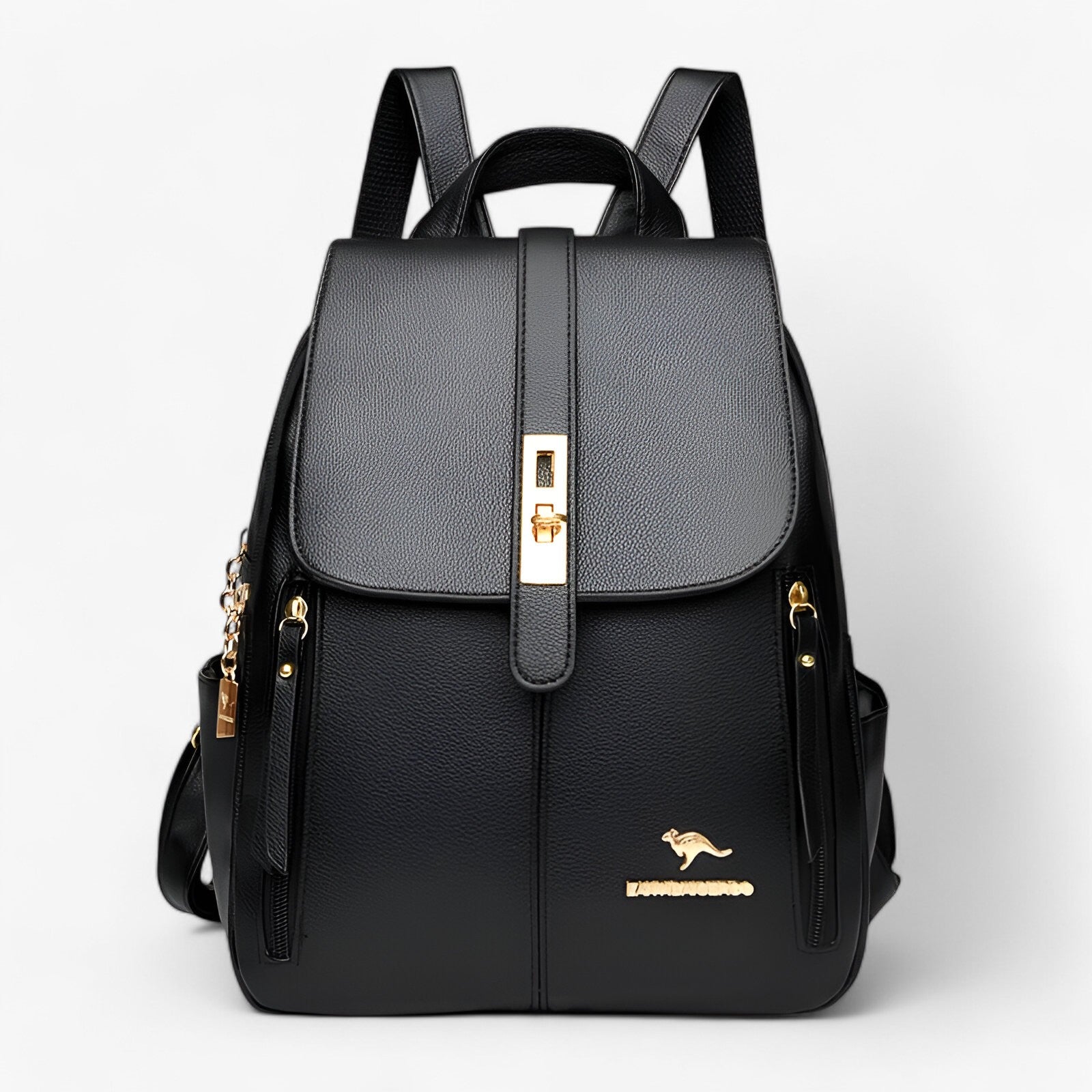Grand sac à dos pour femme en cuir véritable italien - Élégant pour le travail, les voyages et l'usage quotidien