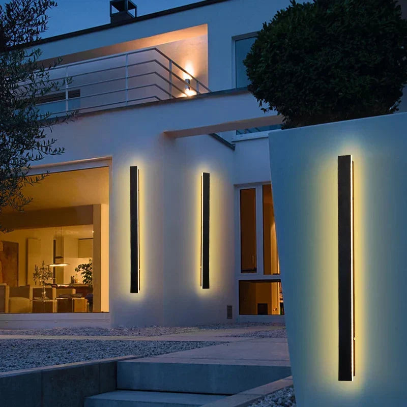 Lighting : Applique Murale Extérieure LED Moderne – Jardins & Terrasses dans 60cm Blanc Chaud de Marche Lino