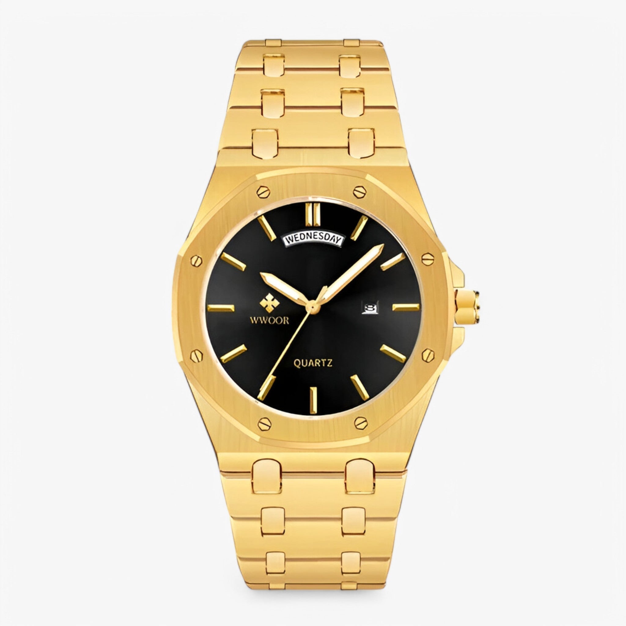 watches : Montre Sportive de Luxe pour Homme - Acier Inoxydable Premium dans noir or de Concept Odense