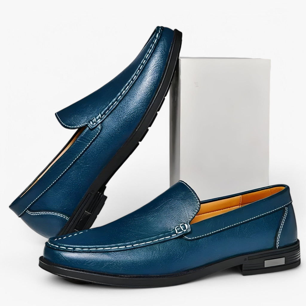 Mocassins Homme Marrons Élégants en Cuir Véritable Artisanaux Comfort Fit