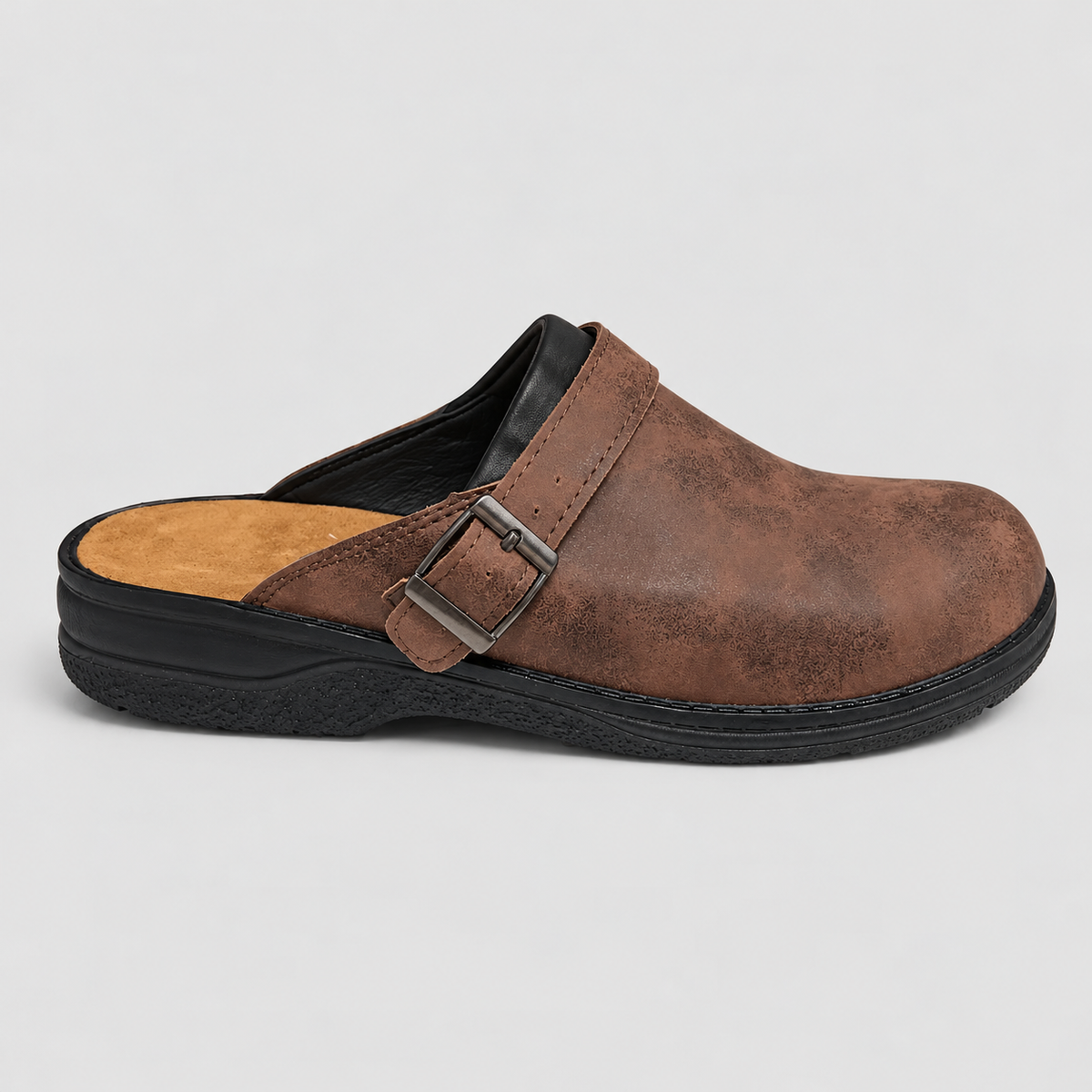men's shoes : Sabots orthopédiques hommes - Soulage la pression, optimise dans Marron foncé de KleefMode