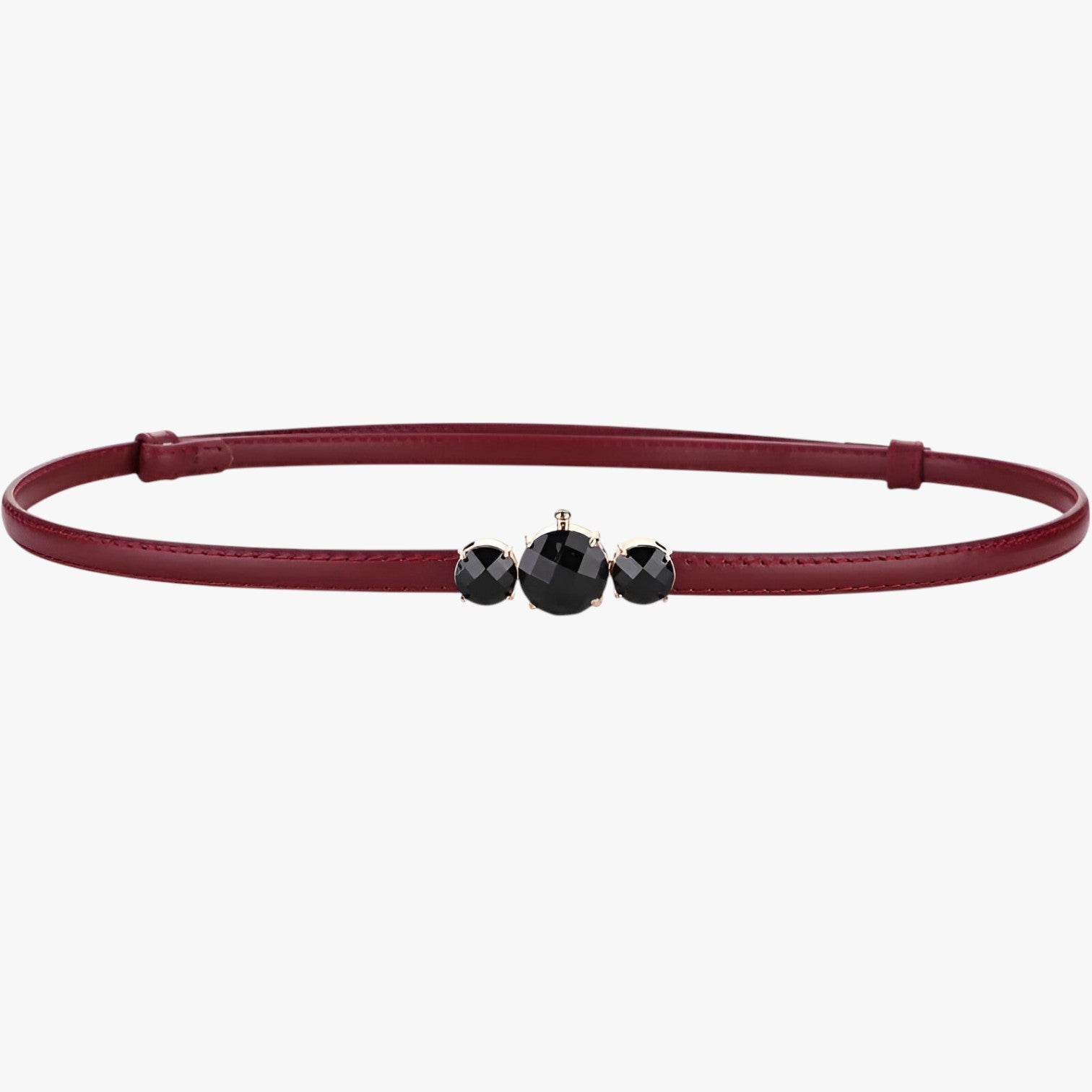 Ceinture fine en cuir véritable – Élégance réglable Femme