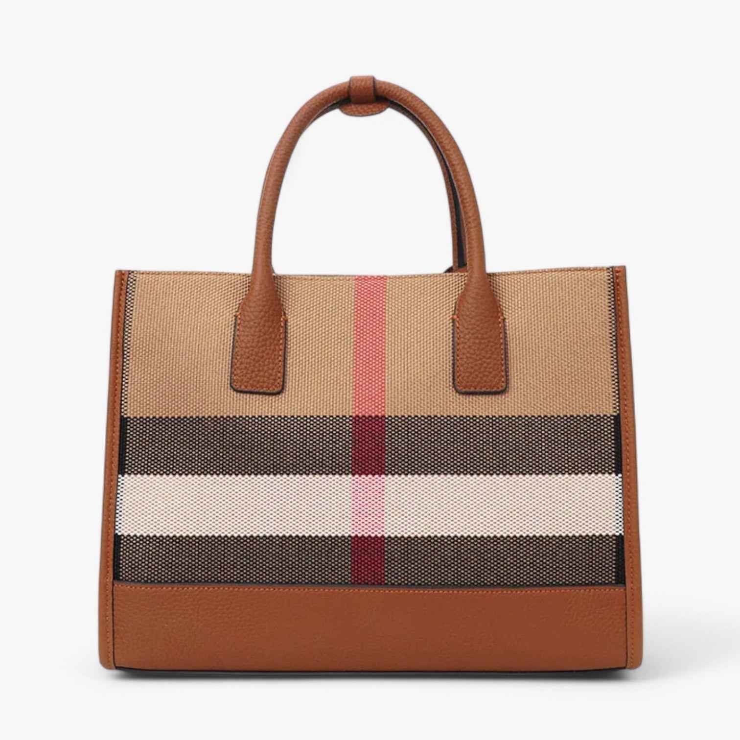 Sac en Toile Rayé - Spacieux et Polyvalent Or Femme