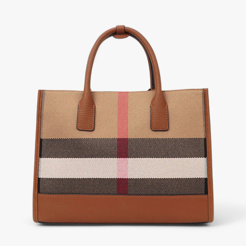 Sac en Toile Rayé - Spacieux et Polyvalent Or Femme
