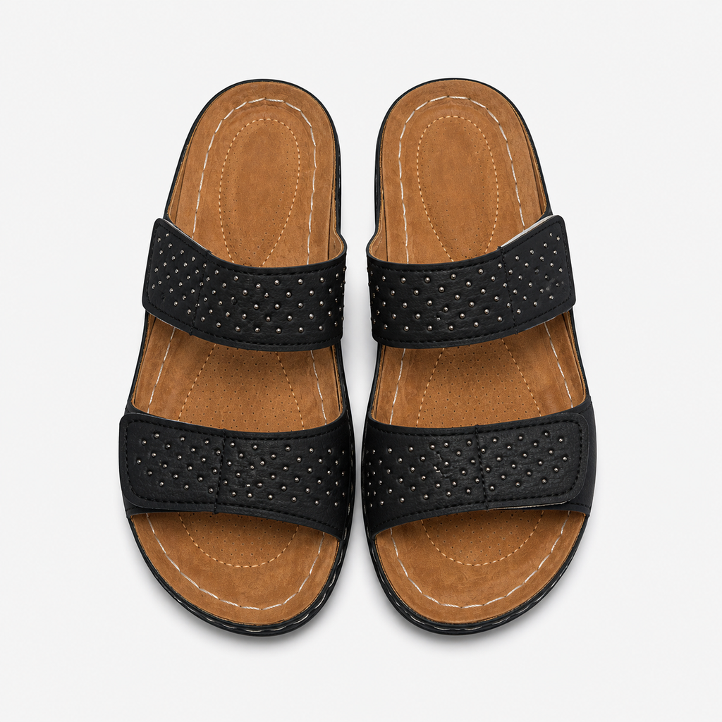 Kilehøje sandaler – Komfort og stil kombineret Læder Kvinde