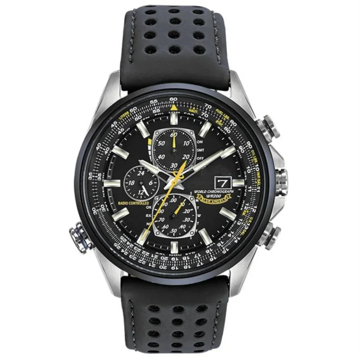 Montre Chronographe Homme MultiSteel - 42mm Acier inoxydable - Cuir marron café/noir