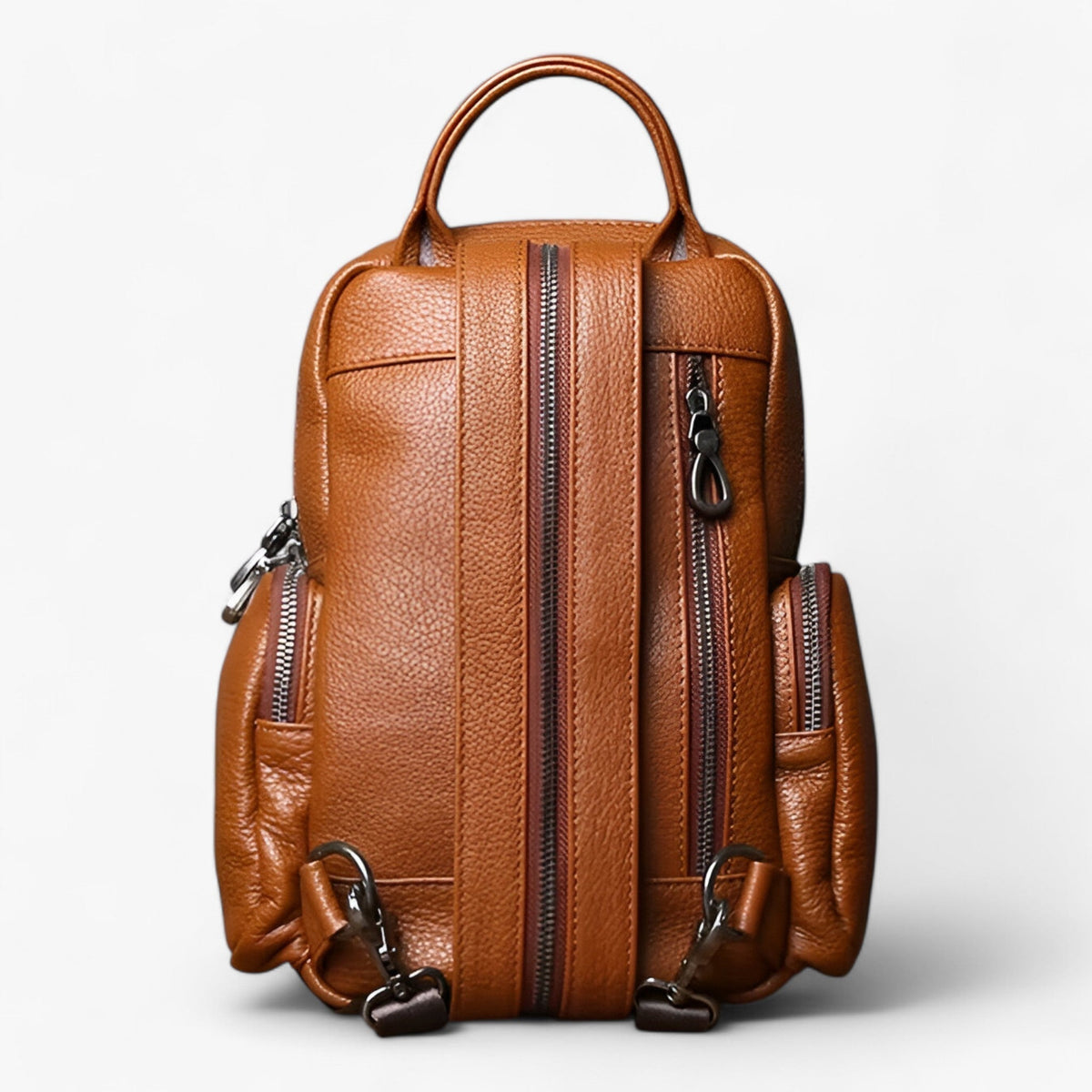 Bags : Sac Poitrine 2-en-1 Homme en Cuir et Sac à Dos dans Marron de Roselva