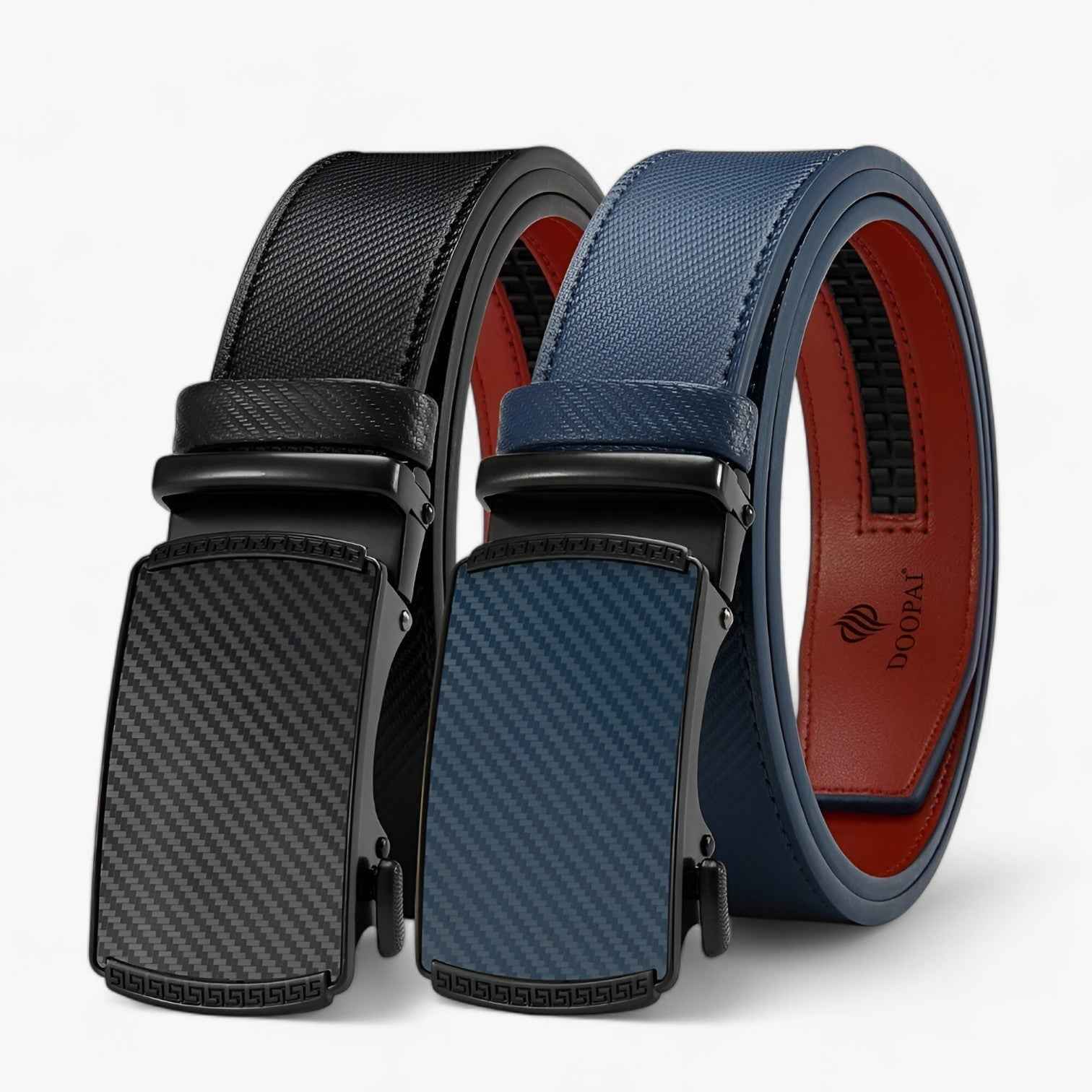 Ceinture Homme Automatique en Cuir Véritable Noire avec Boucle Réglable Élégante