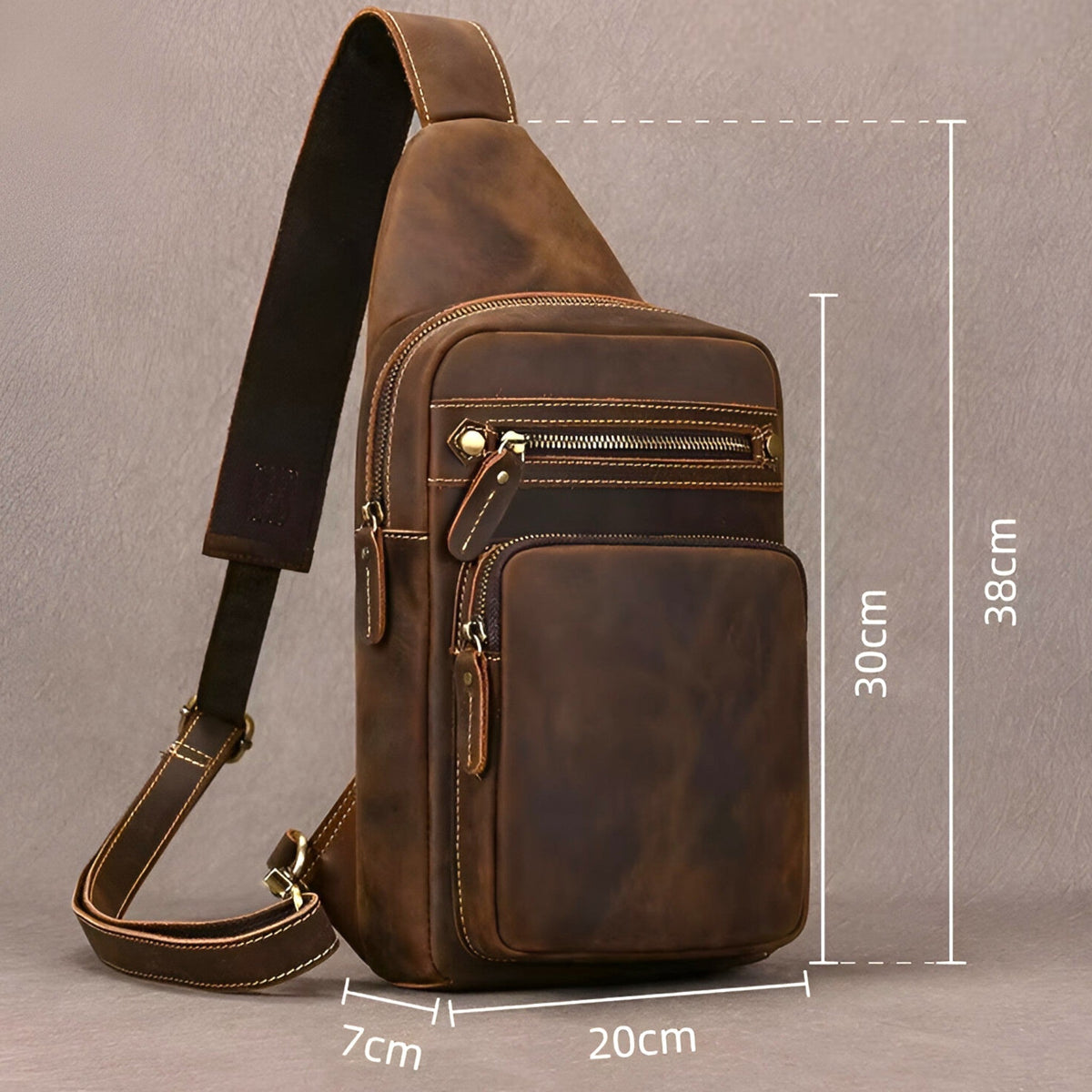 Bags : Sac Satchel Homme Porte-Tablette en Cuir Véritable dans de Roselva