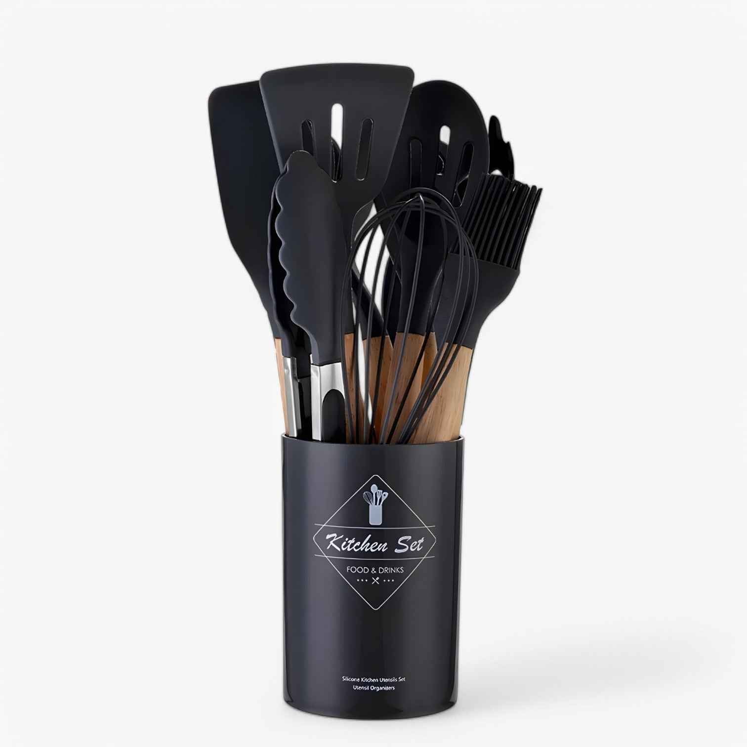 Triana Ustensiles de cuisine en silicone – Résistants à la chaleur, antiadhésifs et durables