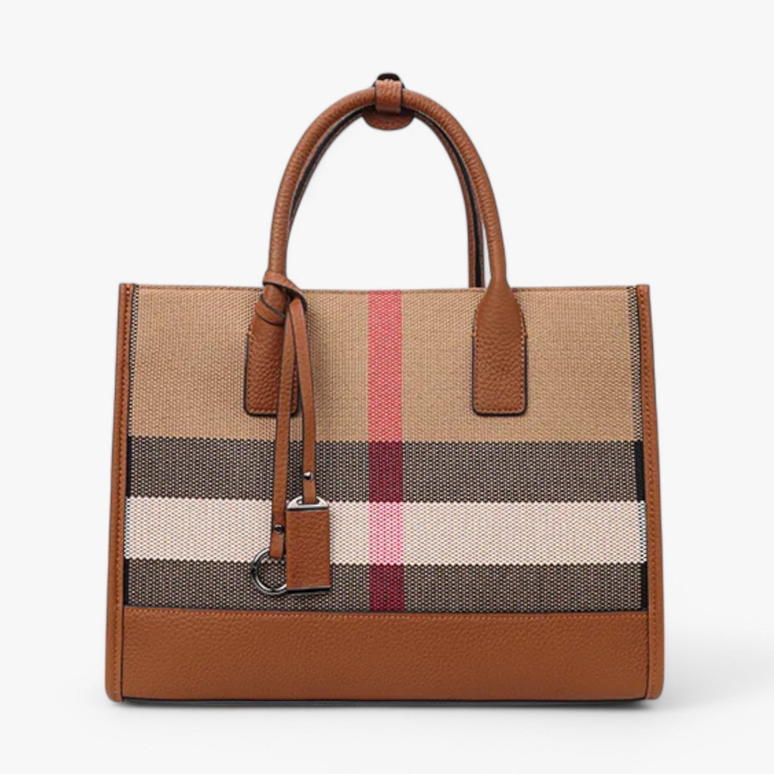 Sac en Toile Rayé - Spacieux et Polyvalent Or Femme