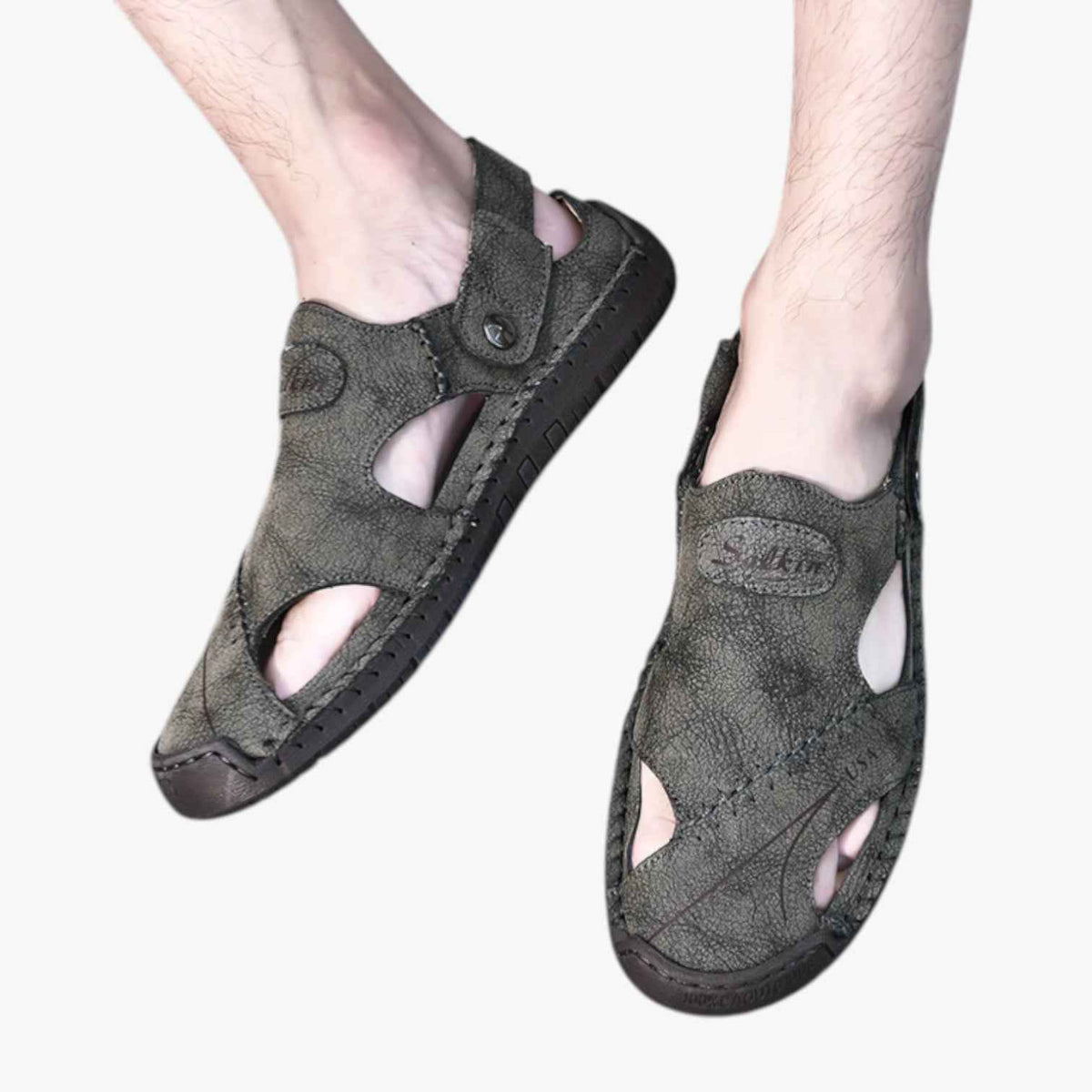 Sandals : Sandales d'été pour homme - Cuir respirant et semelle antidérapante pour une touche de style dans de Marche Lino