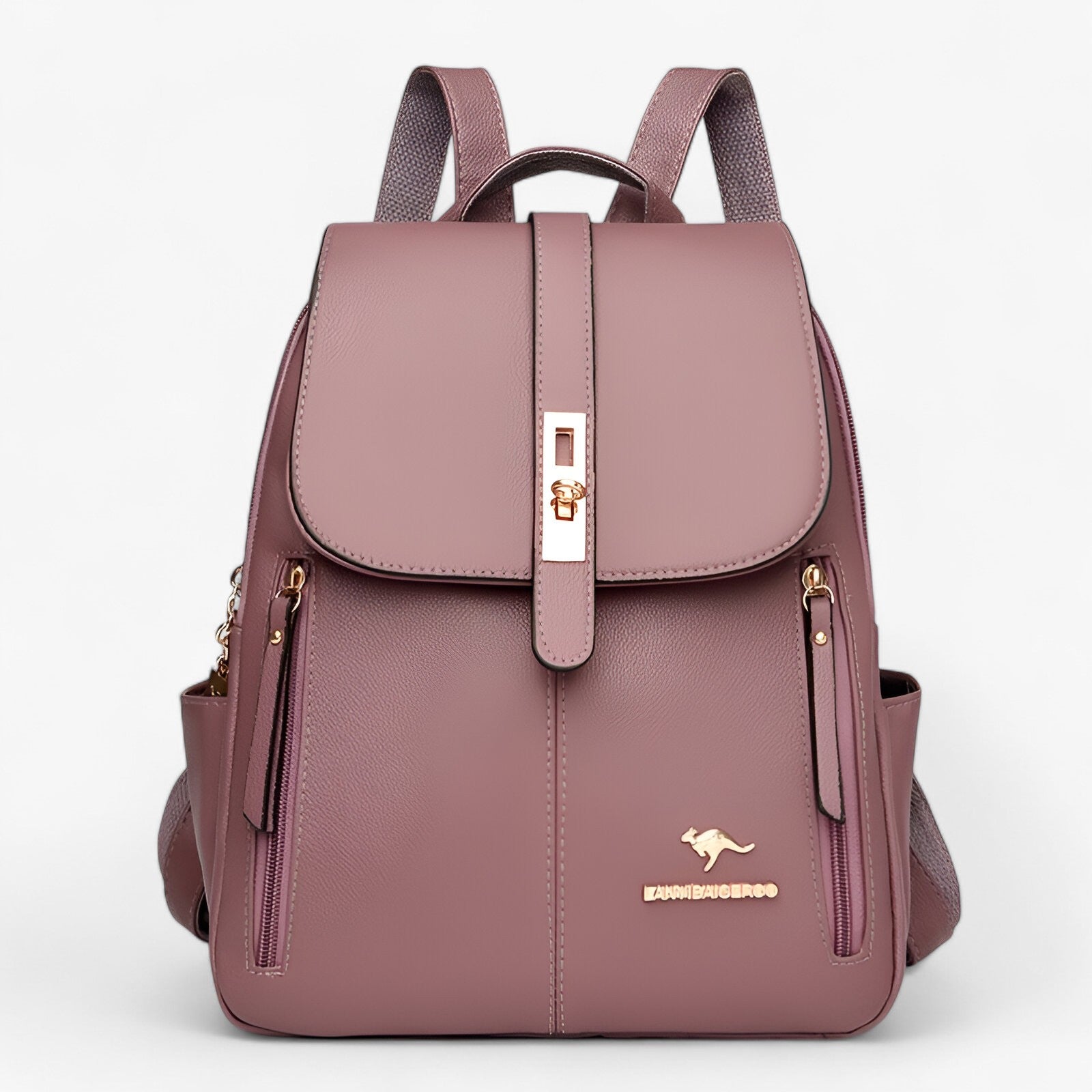Grand sac à dos pour femme en cuir véritable italien - Élégant pour le travail, les voyages et l'usage quotidien