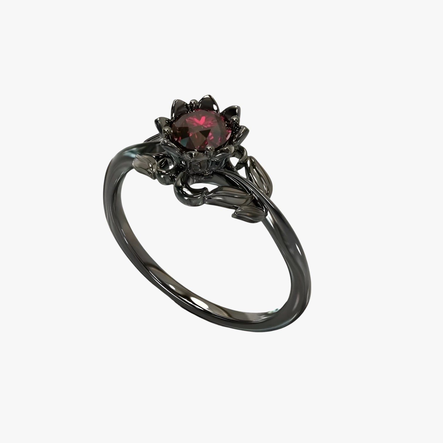 Rosa della Notte - Bague avec pierre rouge pour un look audacieux Homme