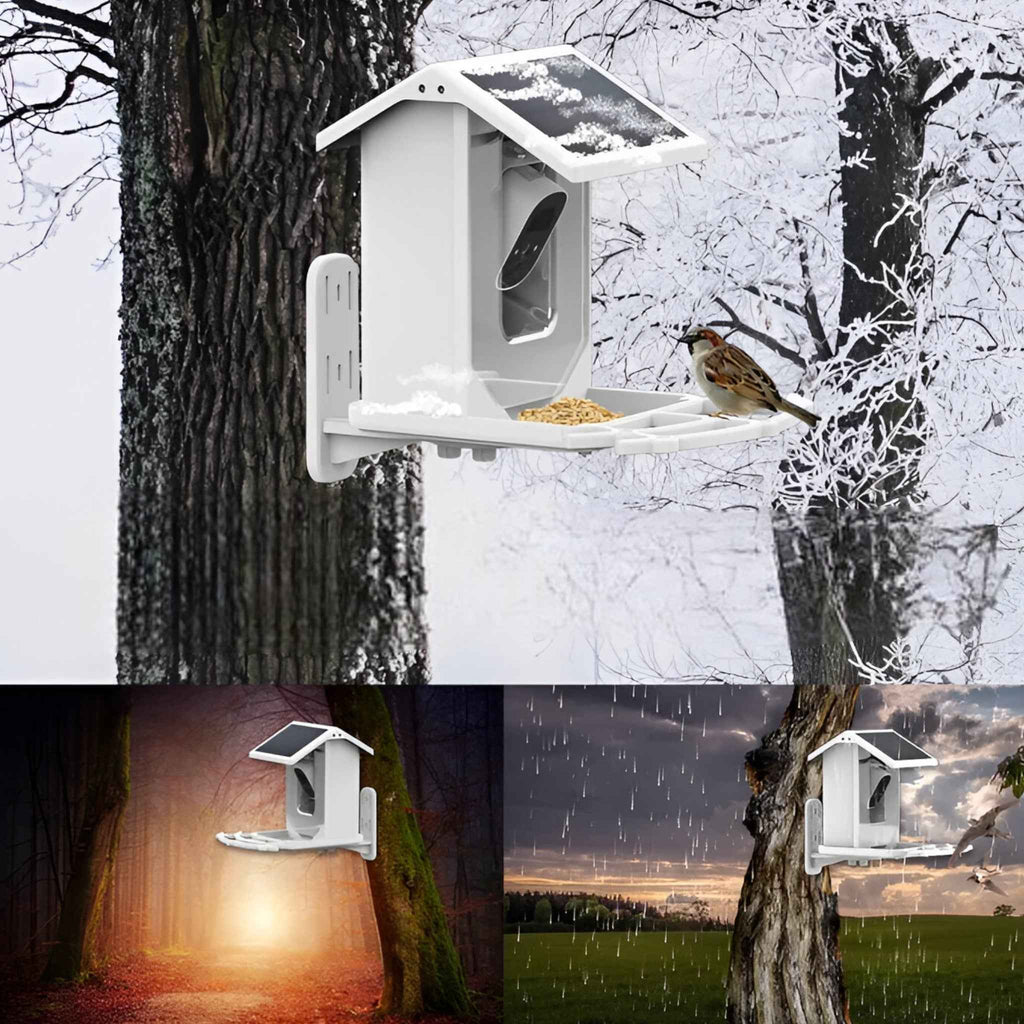 Auxco Mangeoire pour oiseaux intelligente — Mangeoire de jardin facile à utiliser