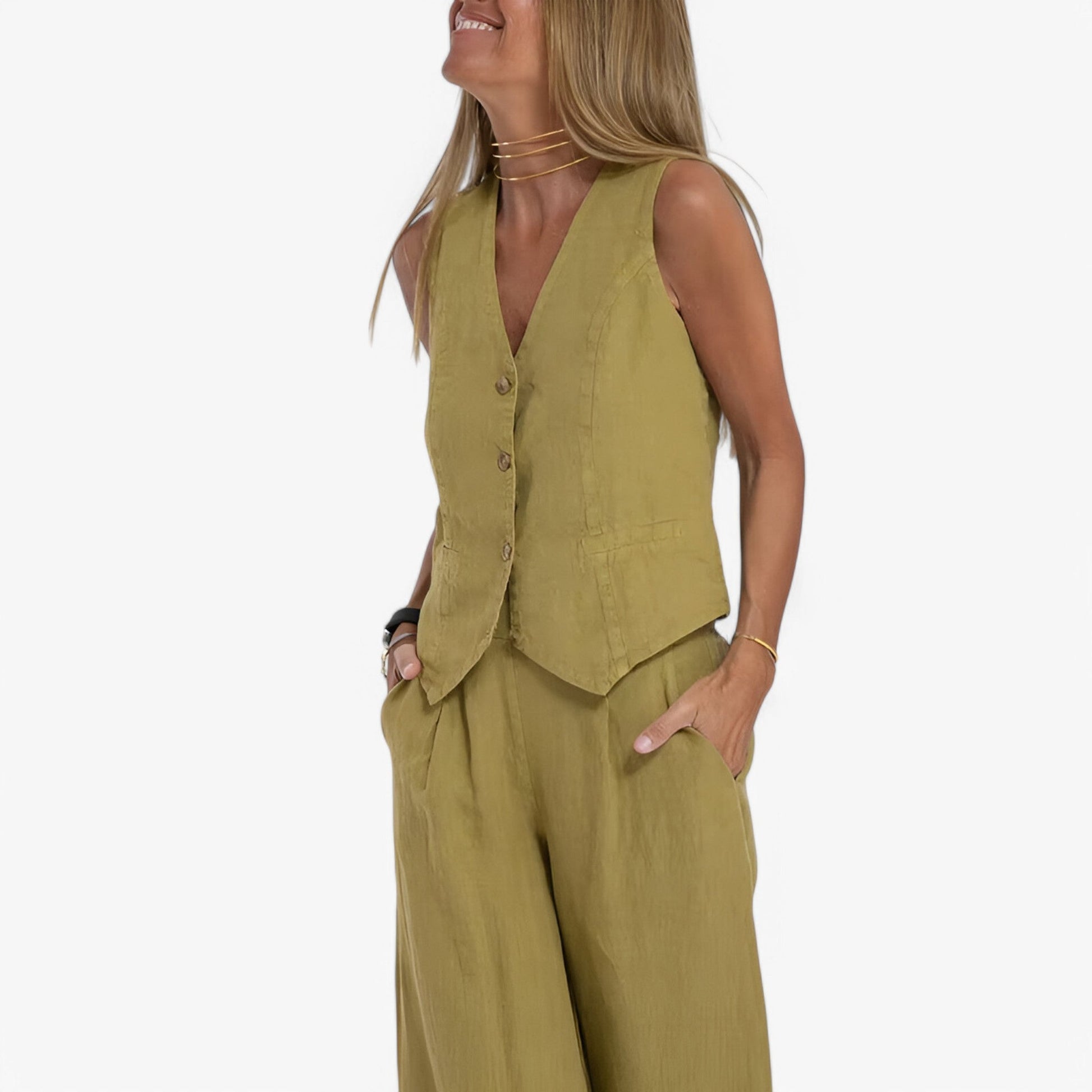Ærmeløs vest (med gratis matchende bukser)