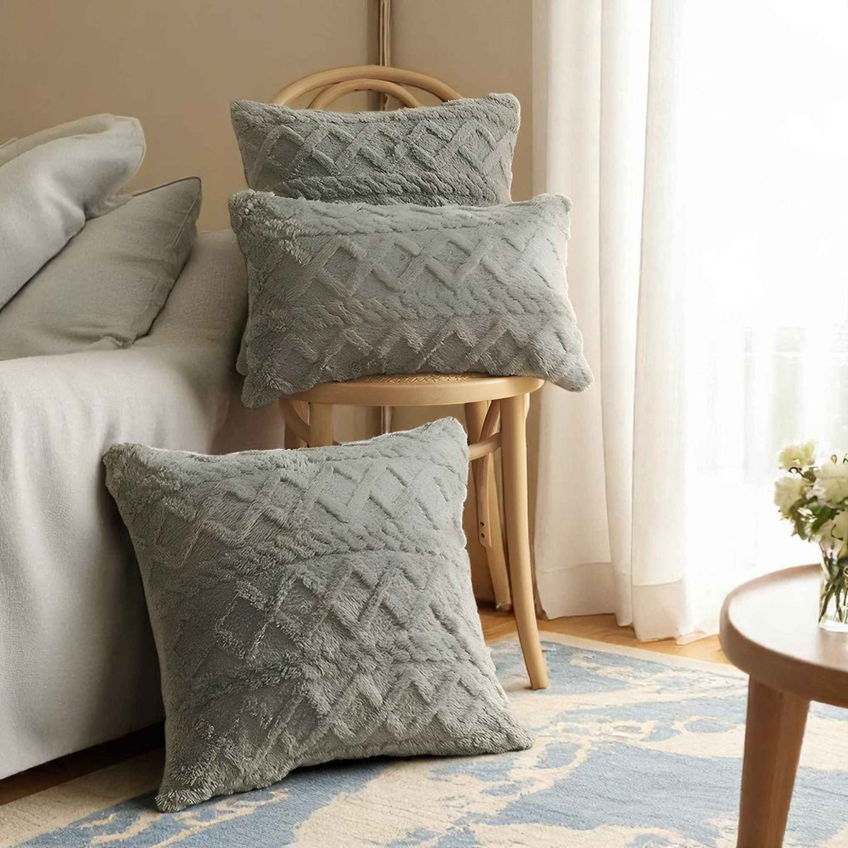 Housses de coussin : Taie d'oreiller en peluche pour un confort luxueux dans de Marche Lino