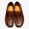 men's loafers : Mocassins Homme en Cuir Véritable Faits Main Artisanaux Élégants dans Brun foncé de Marche Lino