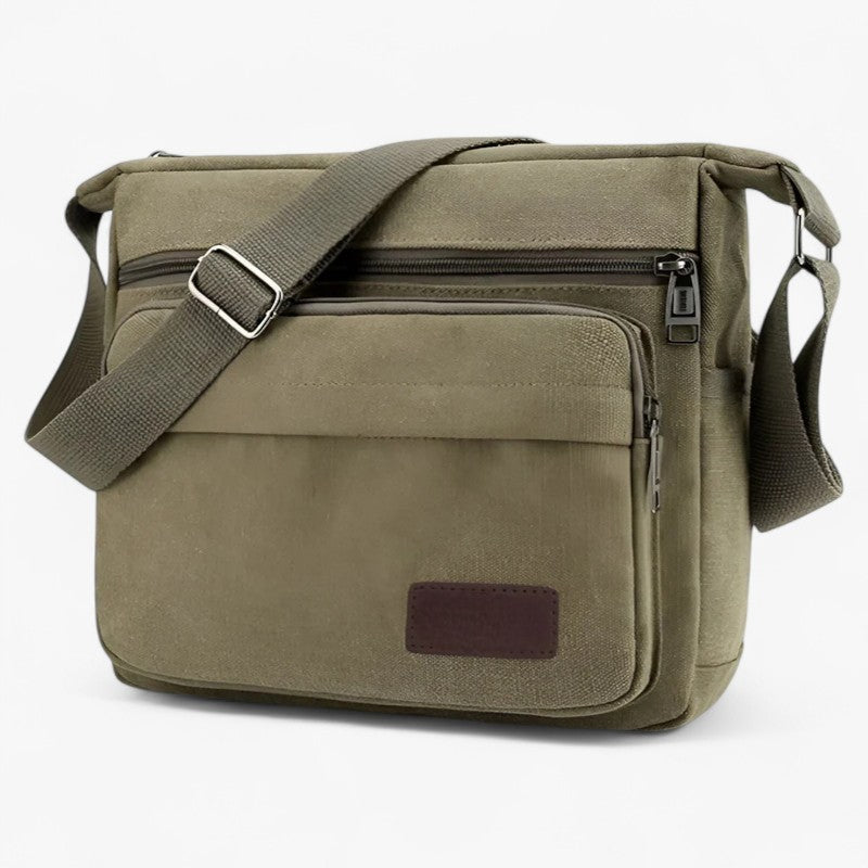 Bags : Sac Bandoulière Homme Multifonction en Toile dans Vert de Roselva