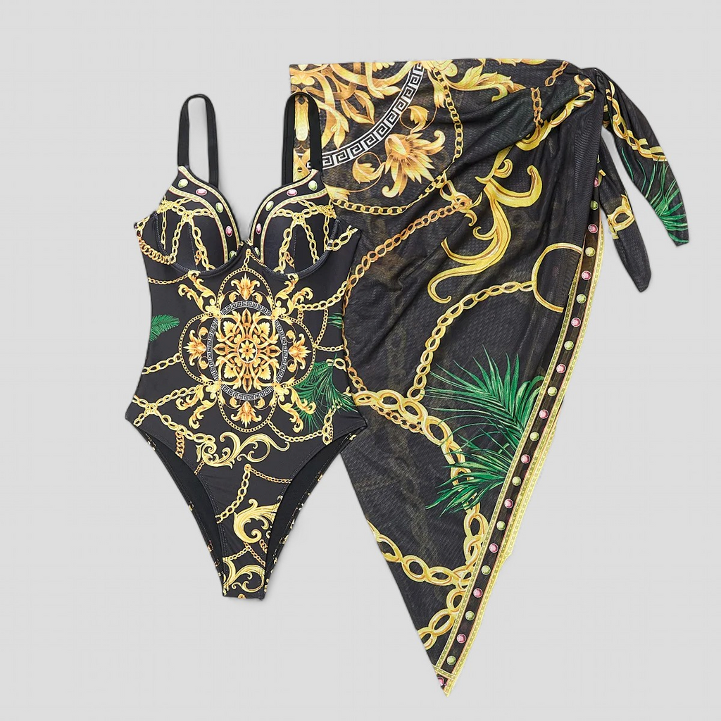 Maillot de bain une pièce femme noir, Col en V, Bretelles larges, Couvrance totale - S-XL
