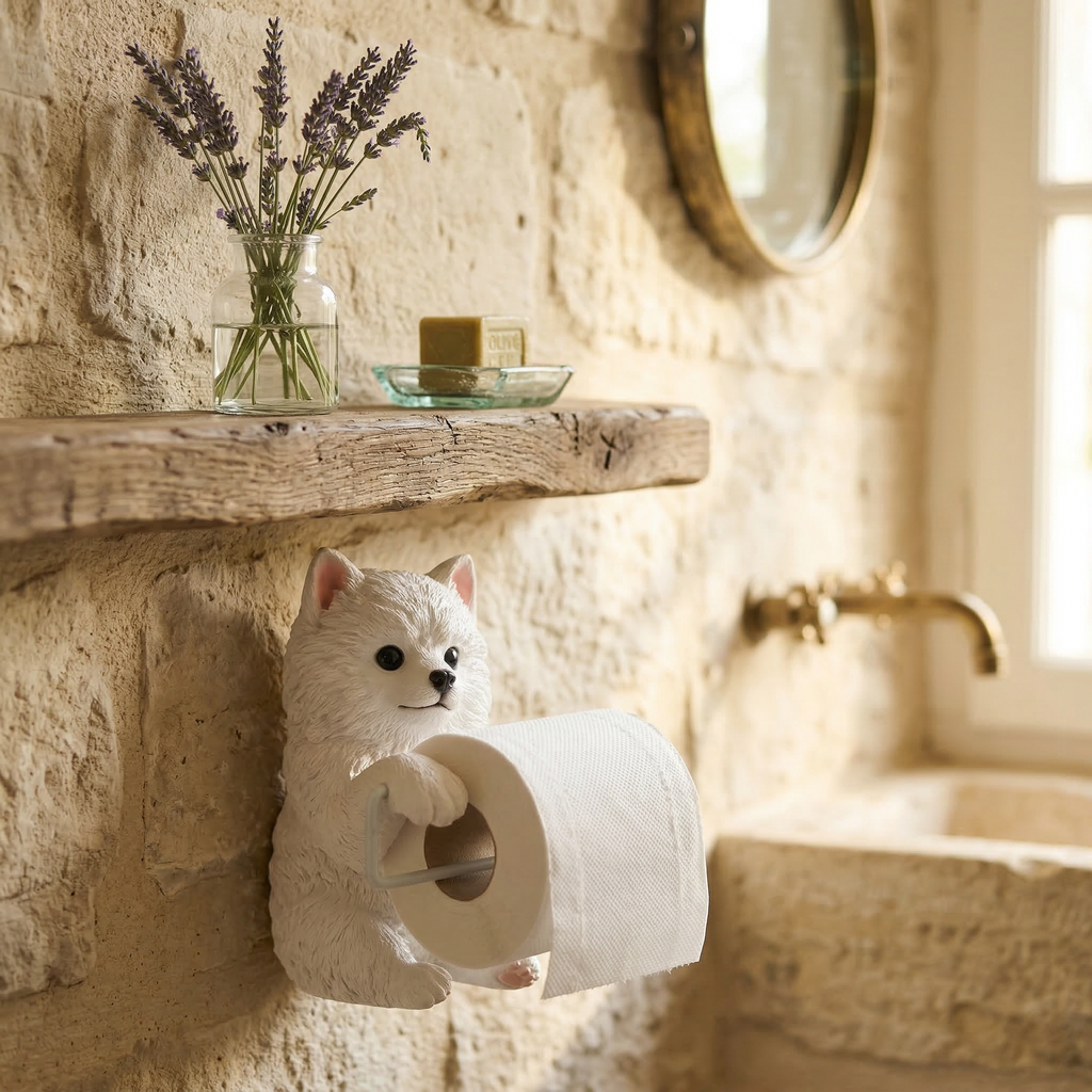 Porte Papier Toilette Mural Original Chiot