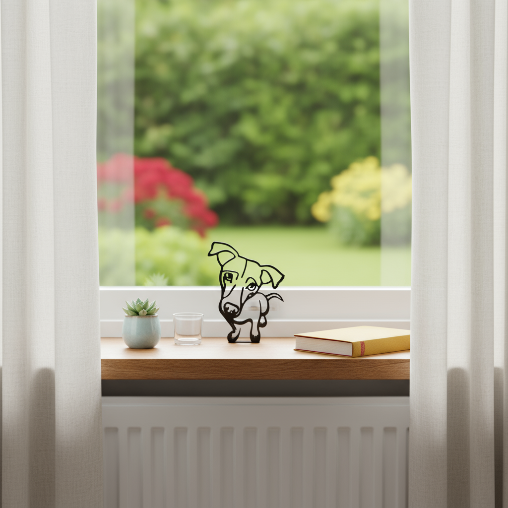 Silhouette d'animal en métal, et minimaliste