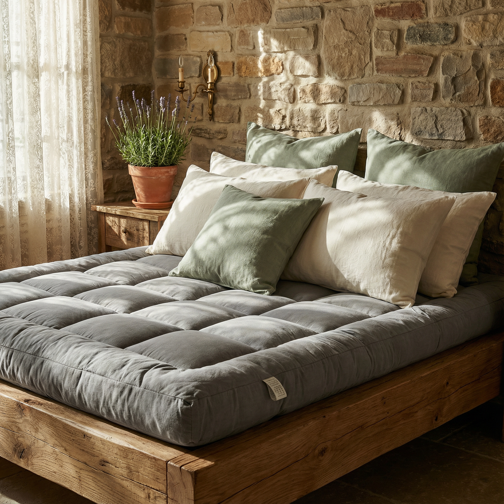 Surmatelas 90x200 cm – Épais en Polyester 3D avec Fixation Élastique