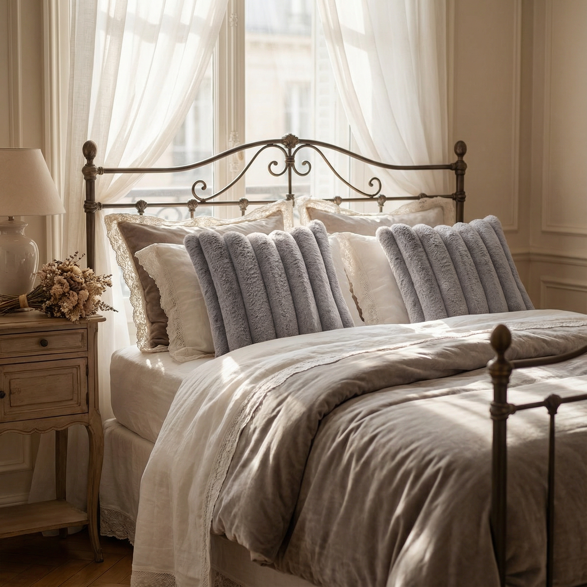 Housses de coussin : Housse de Coussin en Velours Accessoire Décoratif dans de Marche Lino
