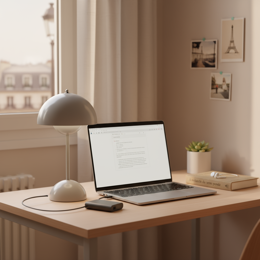Lampe de Table LED Rechargeable USB Acrylique – Design Champignon, 30 Cm