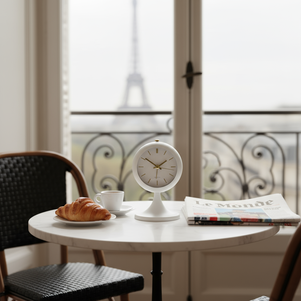 Réveil de Table Quartz Silencieux - Horloge de Chevet Design Moderne pour Chambre