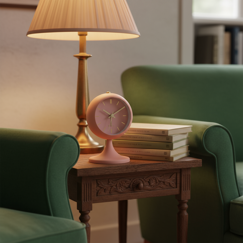 Réveil de Table Quartz Silencieux - Horloge de Chevet Design Moderne pour Chambre