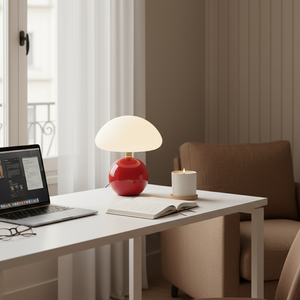 Lampe de Table LED Acrylique Prise USB Métal