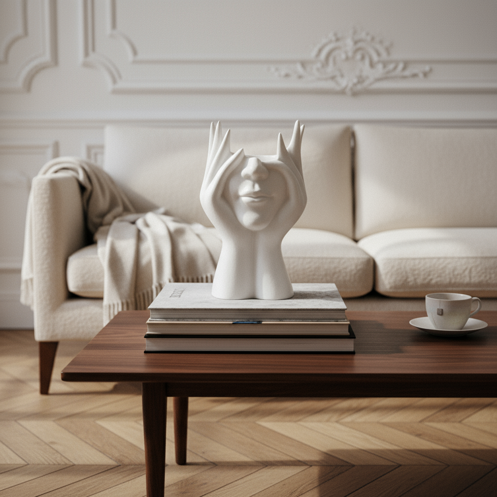 Support de Rangement en Forme de Visage pour Figurines