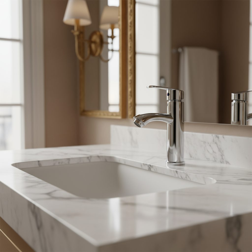 Robinet de Lavabo Chromé pour Salle de Bain