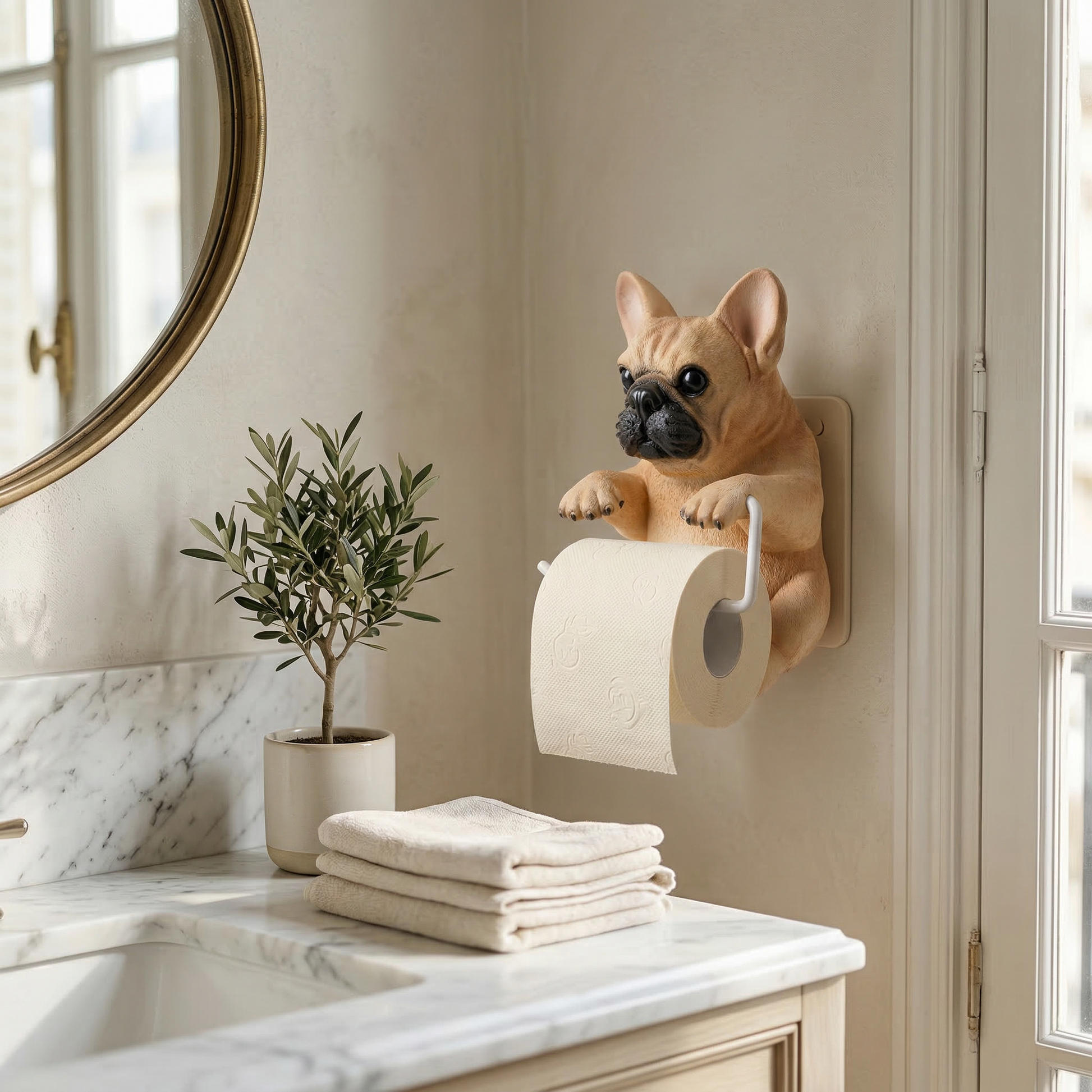 Porte Papier Toilette Mural Original Chiot