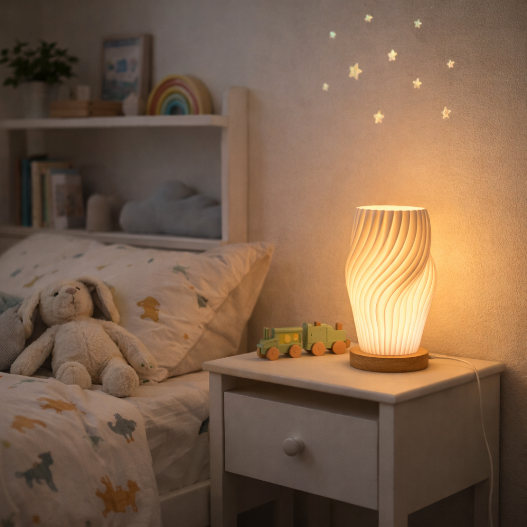Lampe de Table Minimaliste avec 3 Températures de Couleur Bois