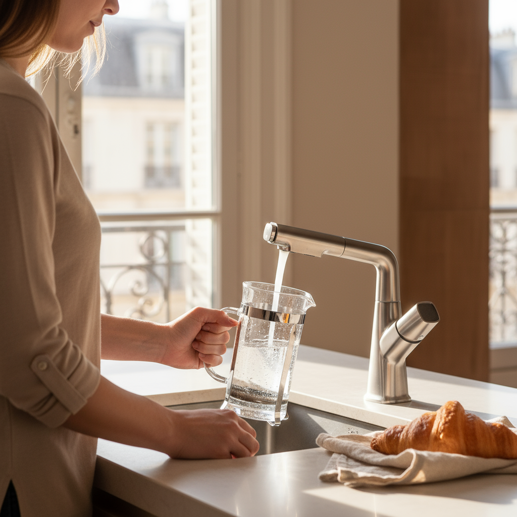 Robinet de Cuisine Chromé avec Buse Extractible et Mélangeur
