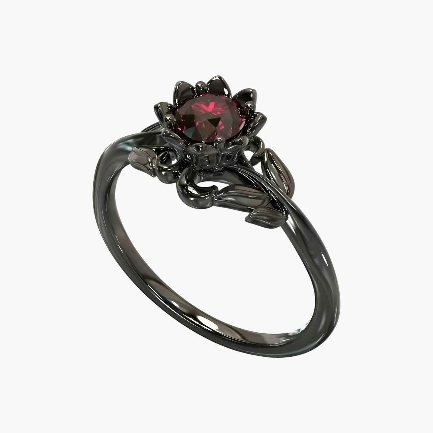 Jewelry : Rosa della Notte - Bague avec pierre rouge pour un look audacieux Homme dans de Marche Lino
