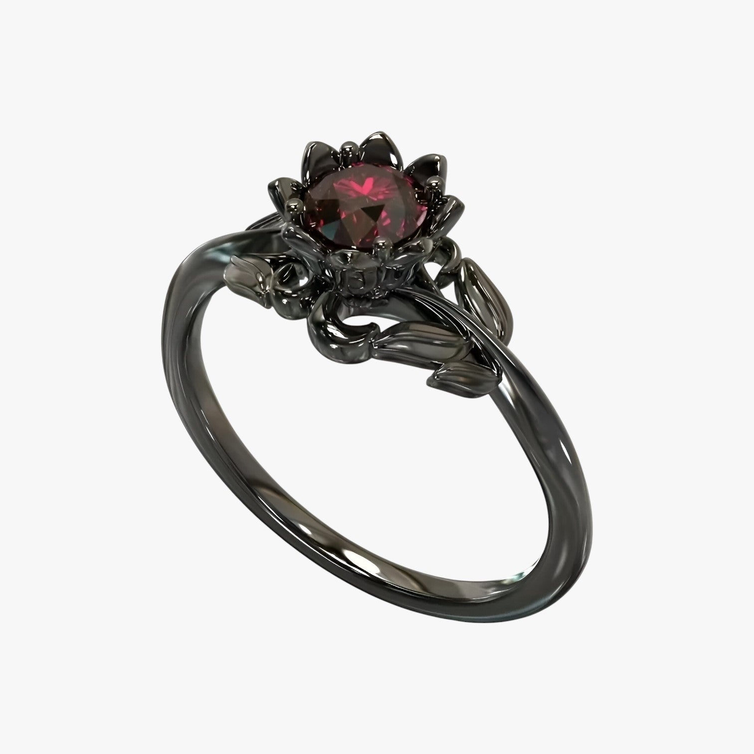 Rosa della Notte - Bague avec pierre rouge pour un look audacieux Homme