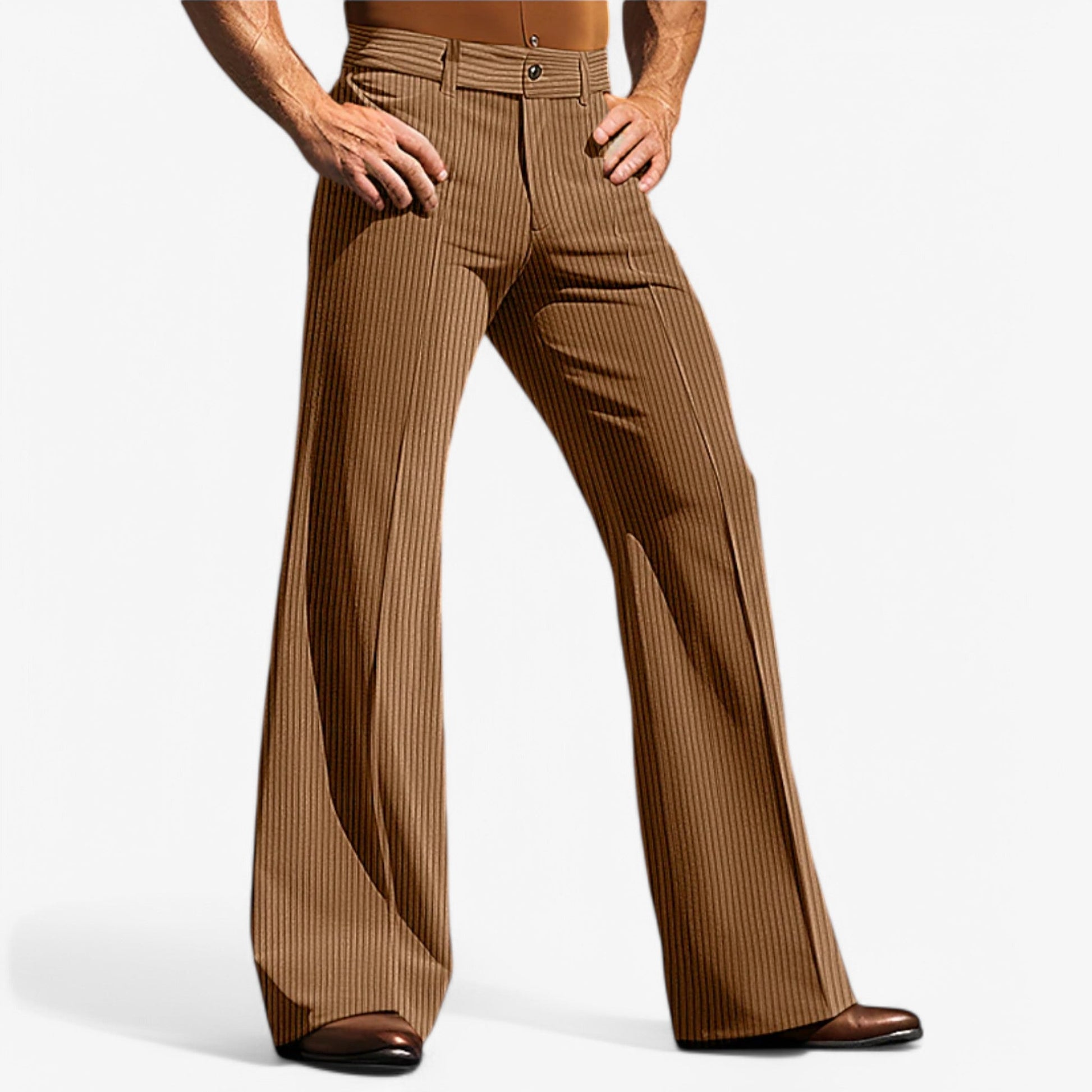 Pantalon Homme Évasé en Velours Côtelé Doux - Divers Coloris et Tailles