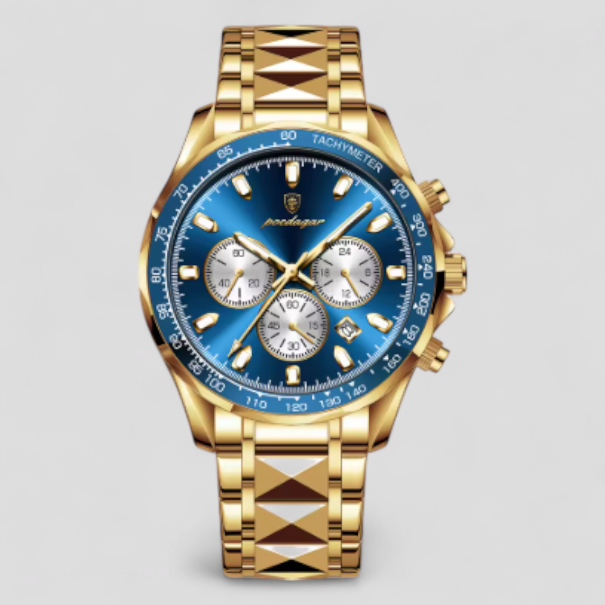 Watches : Montre Chronographe Homme de Luxe en Acier Inoxydable Argent dans de Marche Lino