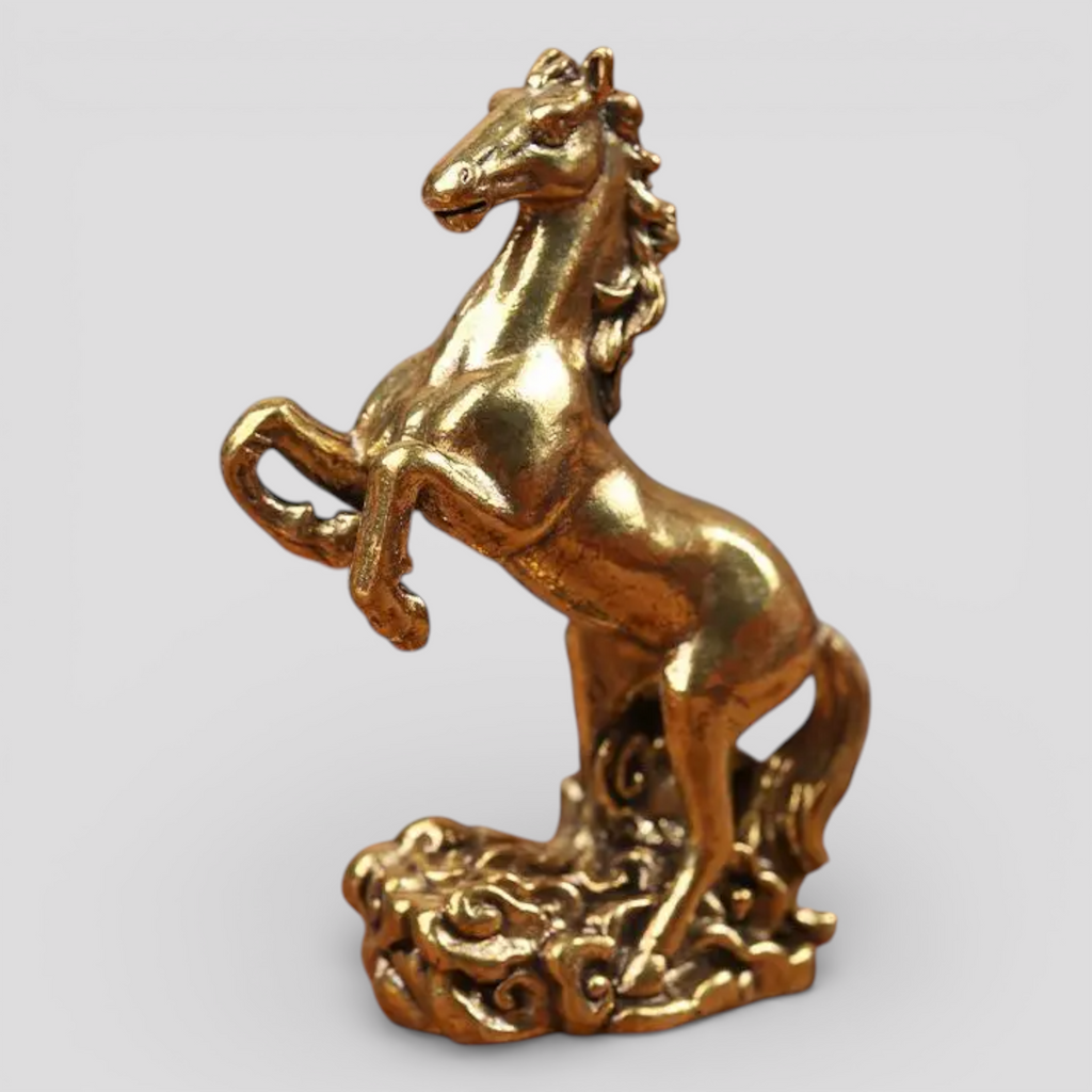 Sculpture Homme de Cheval en Laiton Décoratif