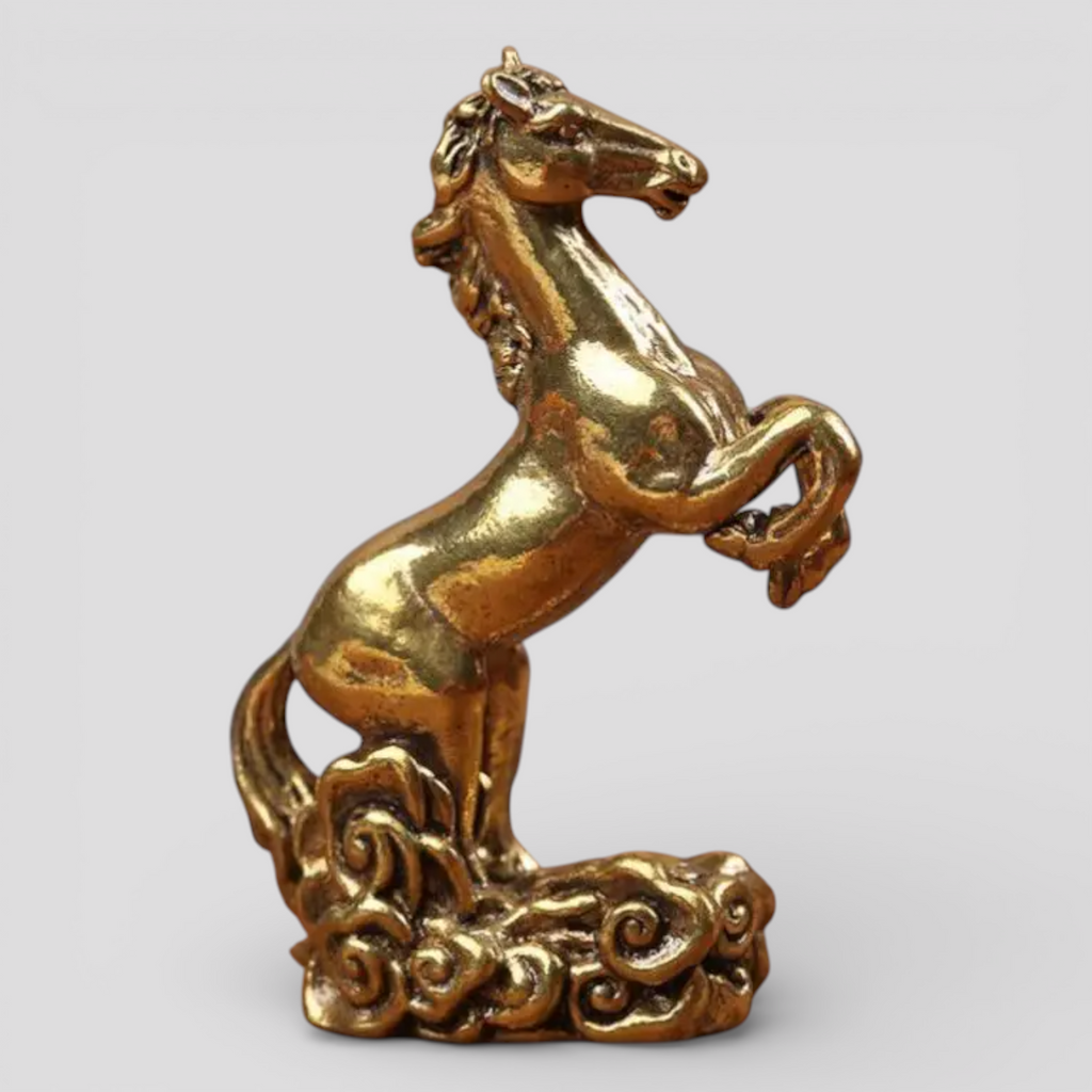 Sculpture Homme de Cheval en Laiton Décoratif