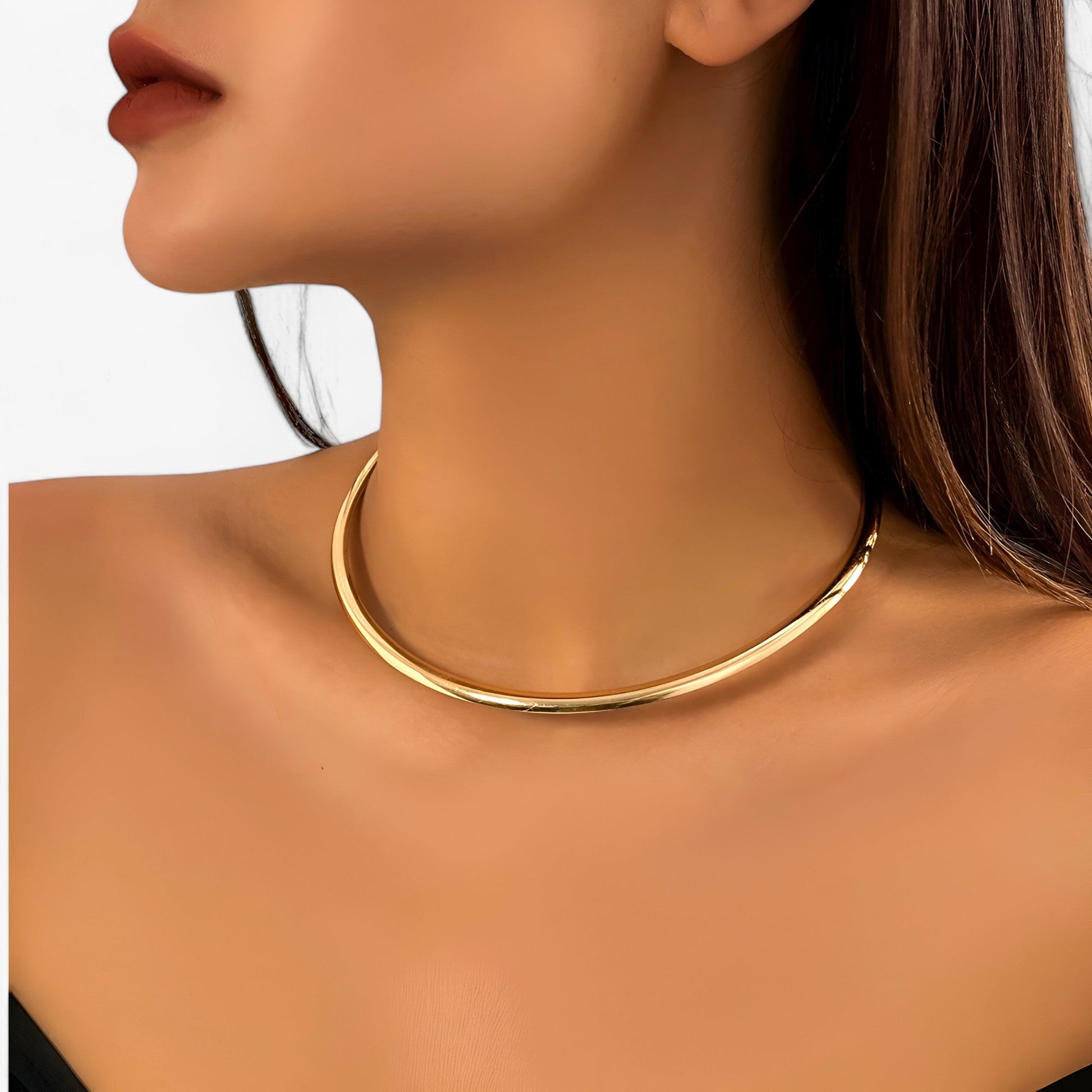 Collier Choker Or Simple - Option de style pour chaque look de fête Laine Femme