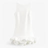 Dresses : Robe Femme à Volants Élégante et Moderne - Style Sophistiqué dans Blanc de Marche Lino