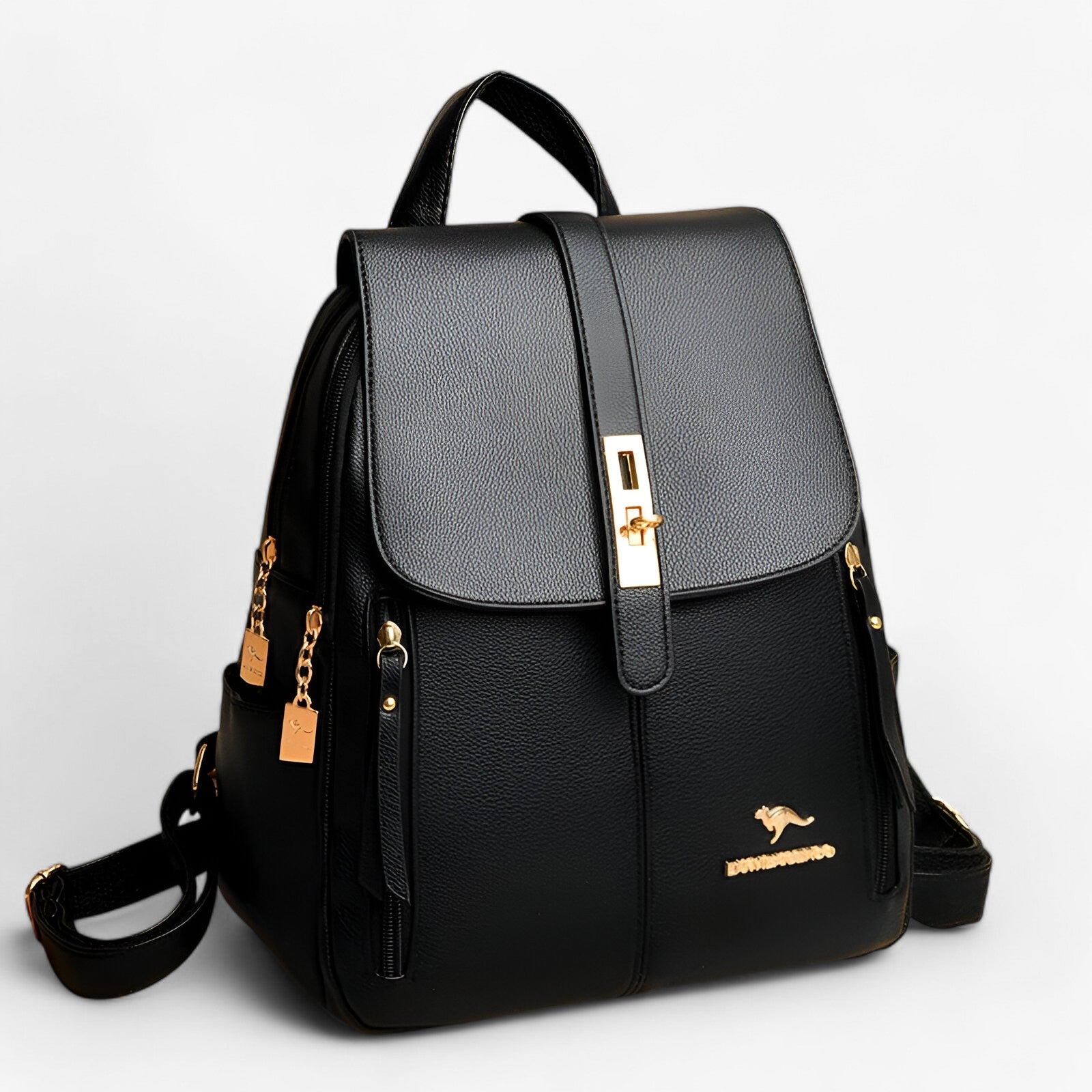 Grand sac à dos pour femme en cuir véritable italien - Élégant pour le travail, les voyages et l'usage quotidien