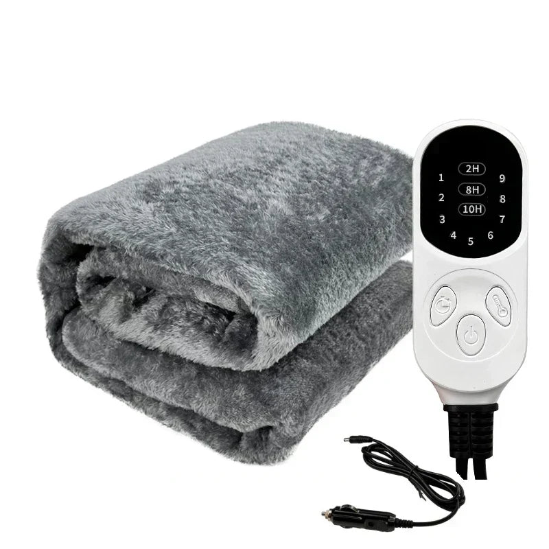 : Couverture Chauffante Voiture 12V dans Gris de Marche Lino