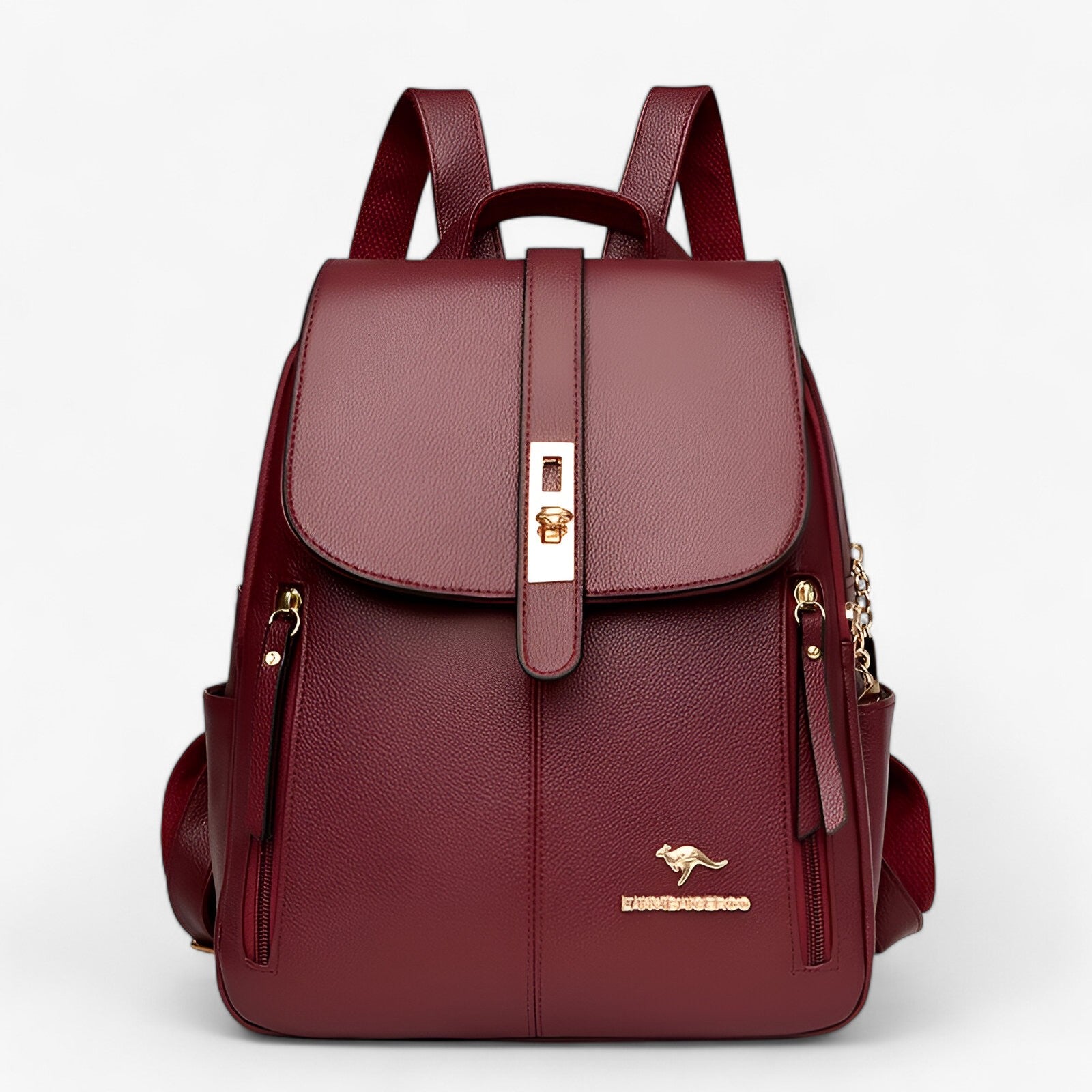 Grand sac à dos pour femme en cuir véritable italien - Élégant pour le travail, les voyages et l'usage quotidien