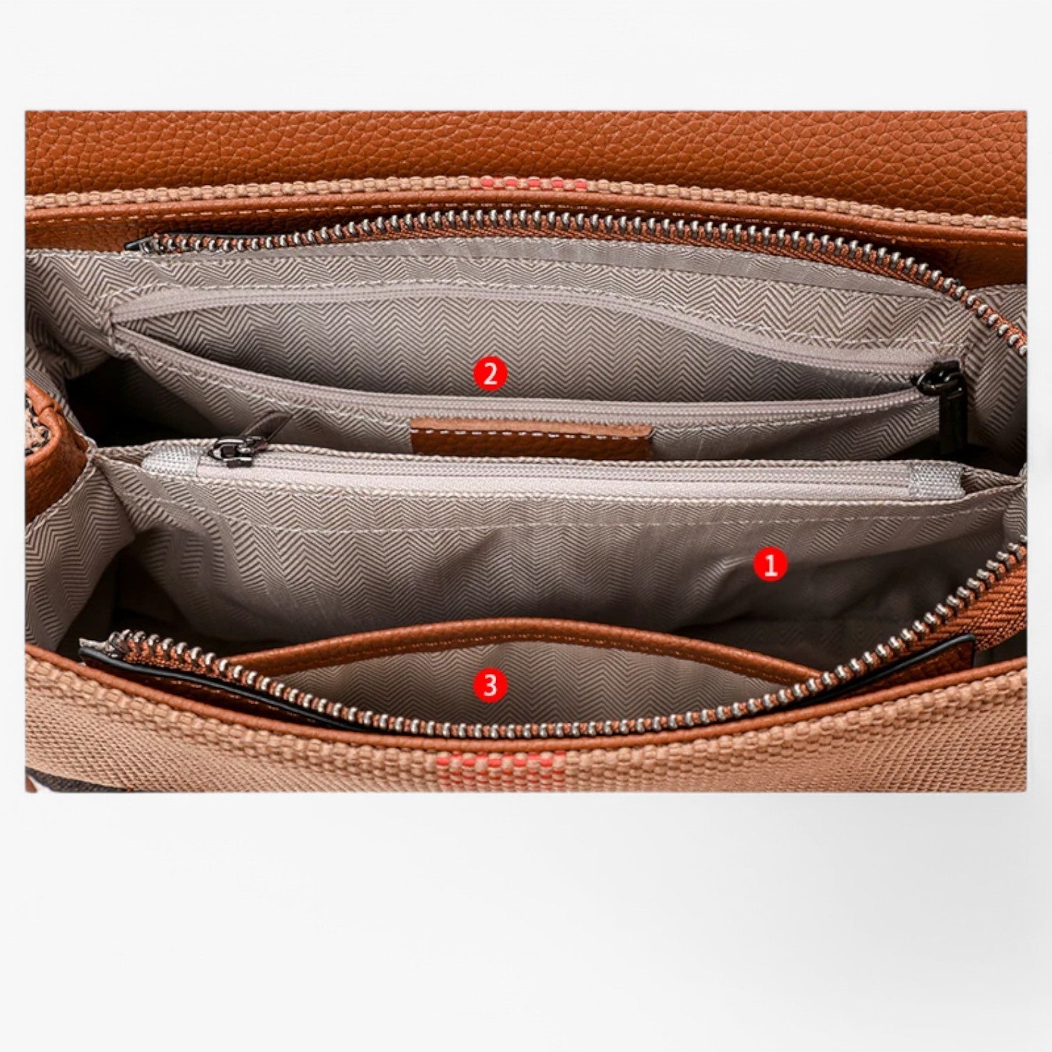Sac en Toile Rayé - Spacieux et Polyvalent Or Femme